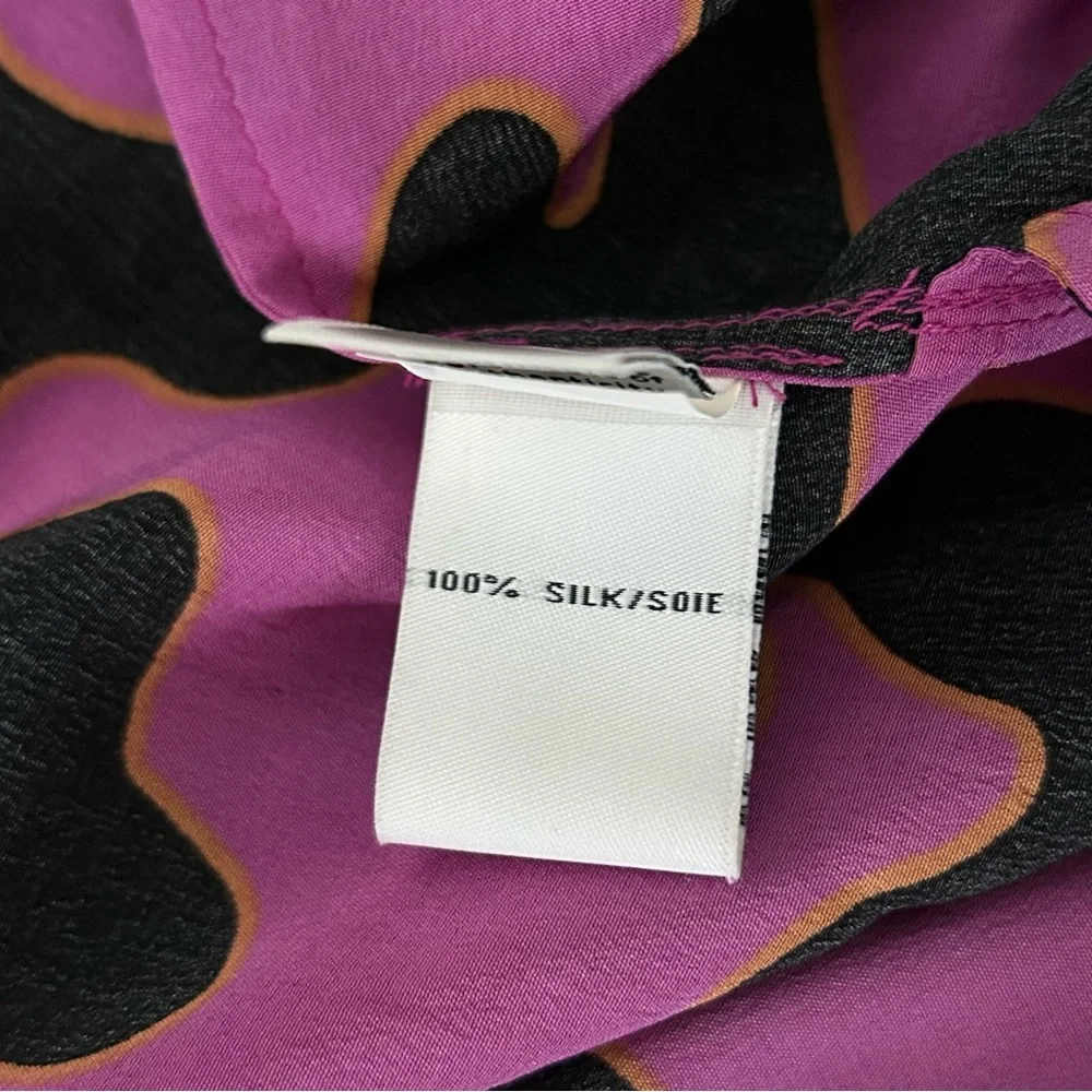 Diane Von Furstenberg DVF 100% Silk Firebird Print Shift Shirt Dress Size 10 - Picture 10 of 11